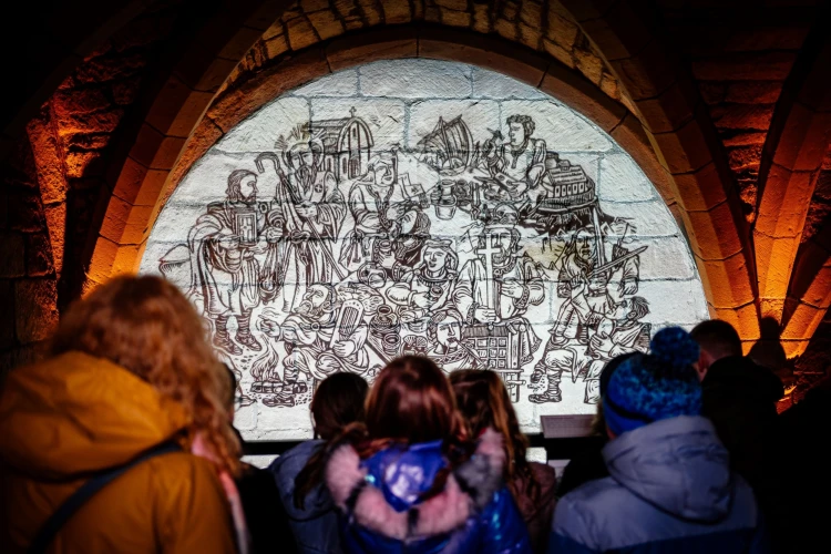 The crypt at St Aidan's Church Bamburgh
